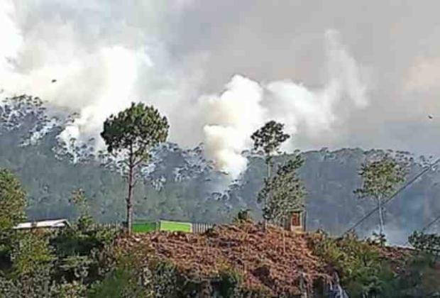 Implementan Plan DN-III-E en Ajalpan por incendio forestal en Ocotempan
