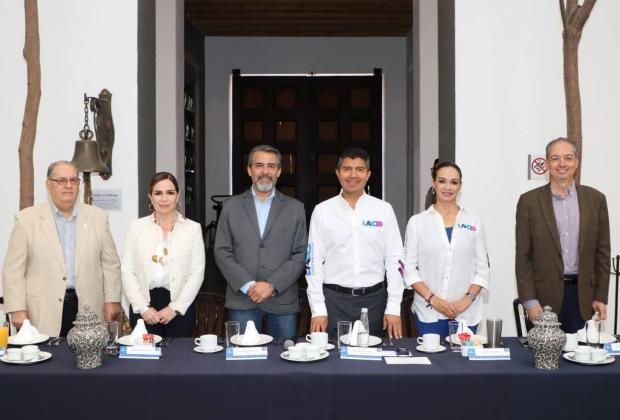 Lalo Rivera expone ante Coparmex Puebla su plan para el desarrollo sostenible e incluyente