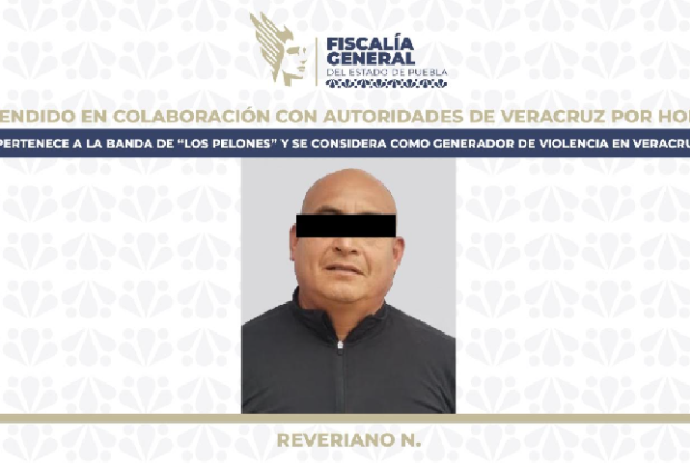 Confirma FGE detención de integrante de la banda Los Pelones