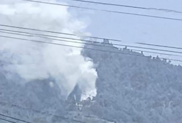 Se reactiva incendio forestal en Cerro de Tlalcoyunga en Huauchinango