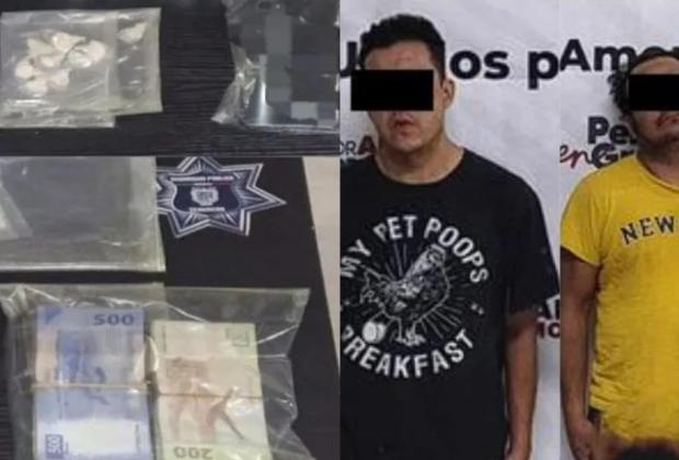 En Tehuacán, detienen a 2 hombres por intento de soborno y posesión de drogas
