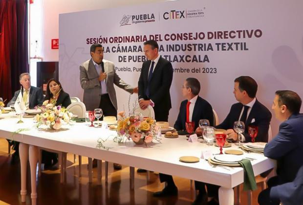 Céspedes pide a Cámara Textil Puebla-Tlaxcala impulsar empresas socialmente responsables
