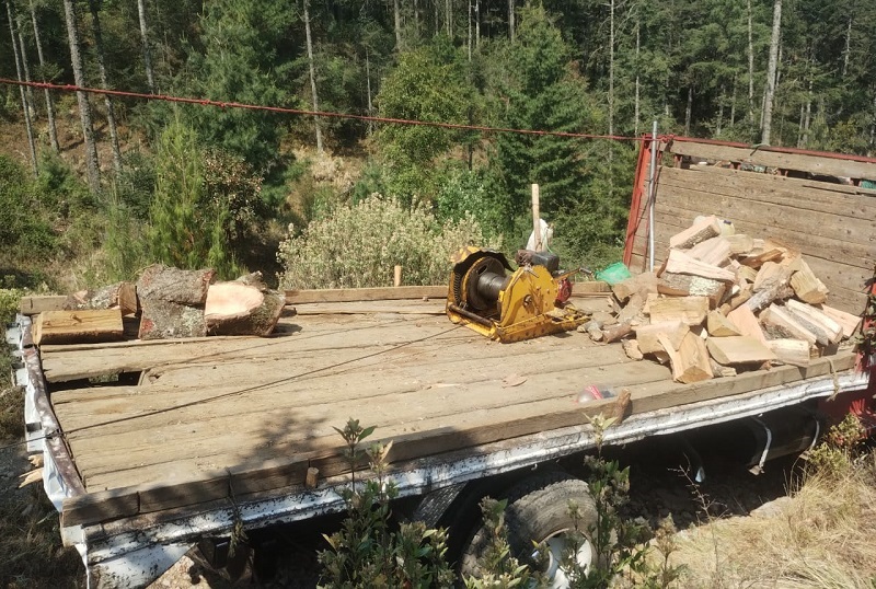 Asegura FGR más de 7 mil metros cúbicos de madera ilegal en Tlaxco
