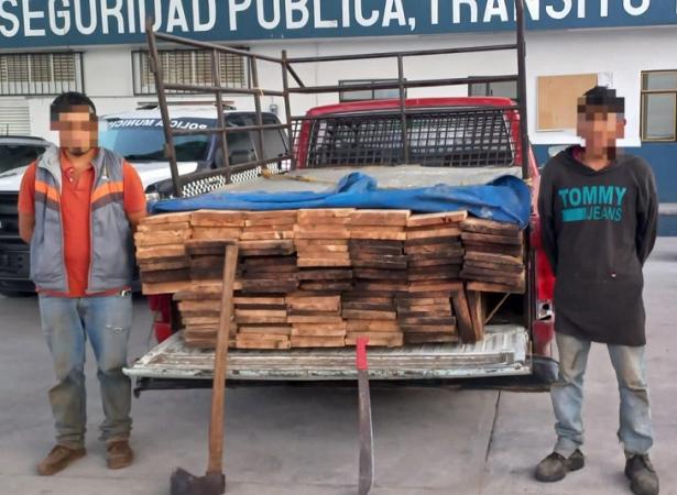 Caen presuntos talamontes poblanos con madera ilegal en La Malinche