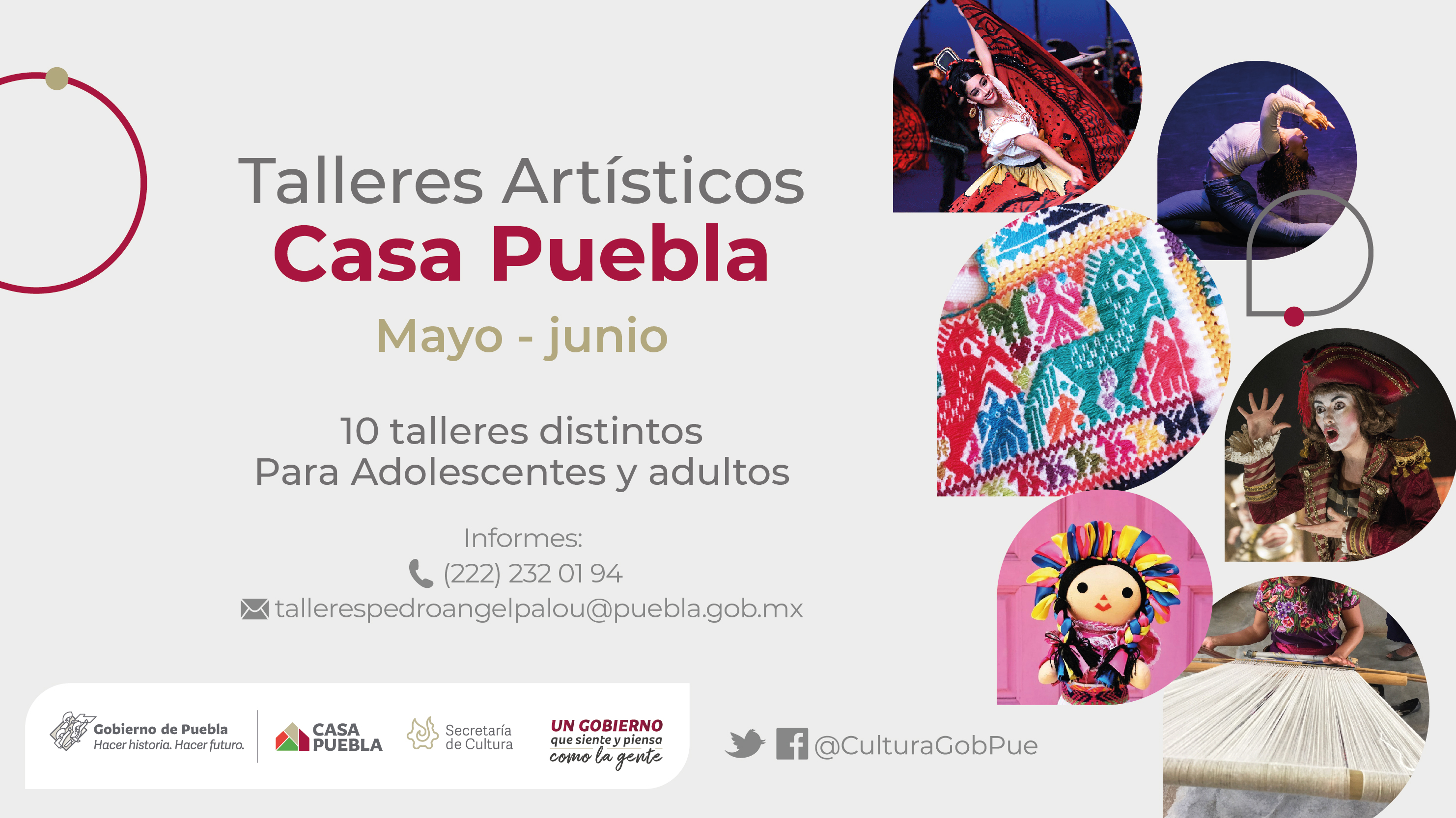 Ofrece Cultura talleres de danza, pintura y telares en Casa Puebla