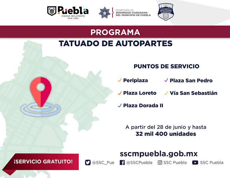 Poca respuesta de poblanos para el tatuado de vehículos  