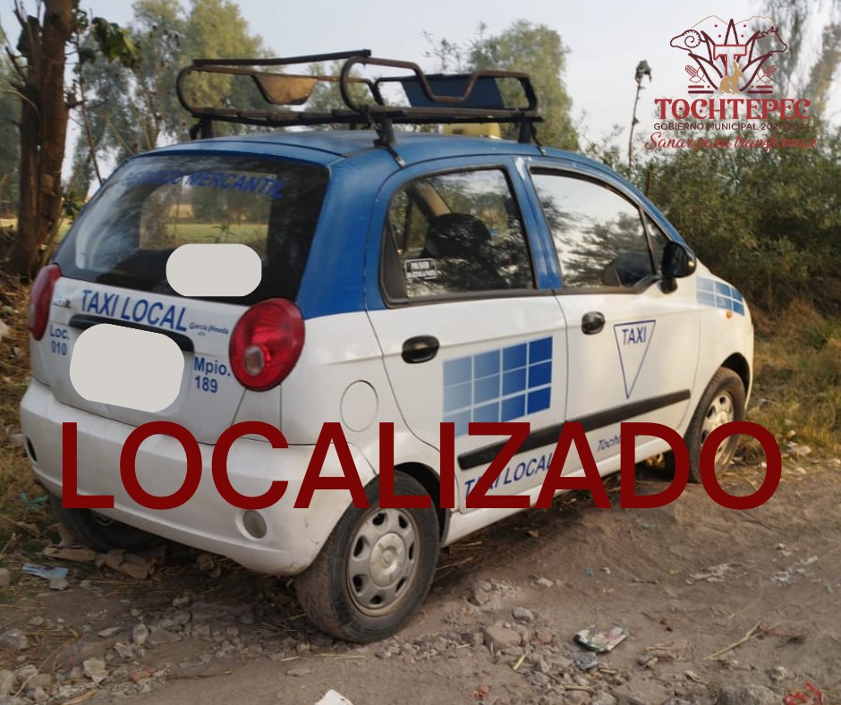 Ladrones abandonan taxi en caminos de terracería de Tochtepec