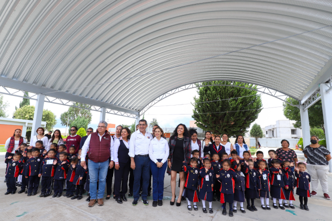 Céspedes inicia obras de techado del Centro Escolar Miguel Negrete en Tepeaca
