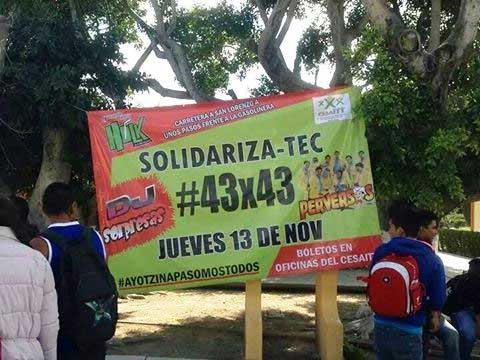 Repudian fiesta a favor de Ayotzinapa en Tehuacán