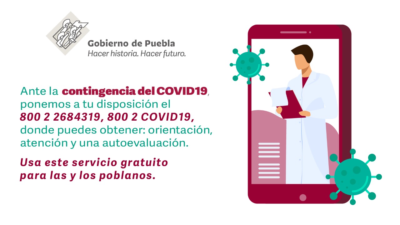 Anuncia Barbosa número 800 2 COVID de asistencia y atención por coronavirus