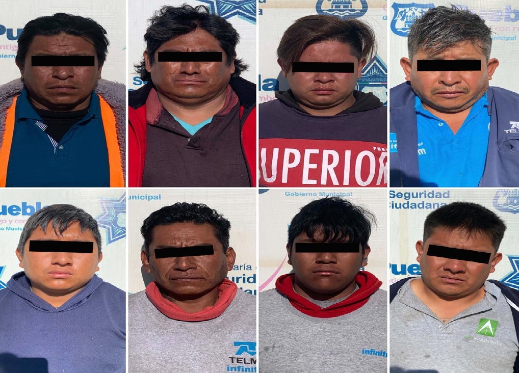 Detienen a banda por robo de cable a Telmex en Puebla capital