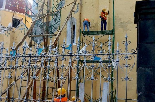 Inicia reparación de la parroquia de La Natividad tras el sismo del 19s