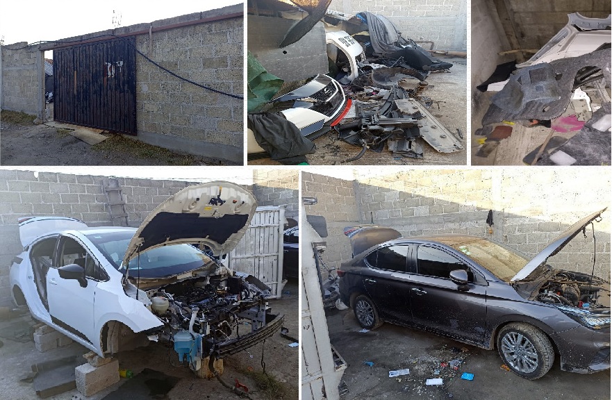 Hallan vehículos y autopartes robadas tras cateos en Texmelucan