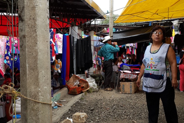 Reubican mercado sobre ruedas en comunidad de San Pedro Cholula
