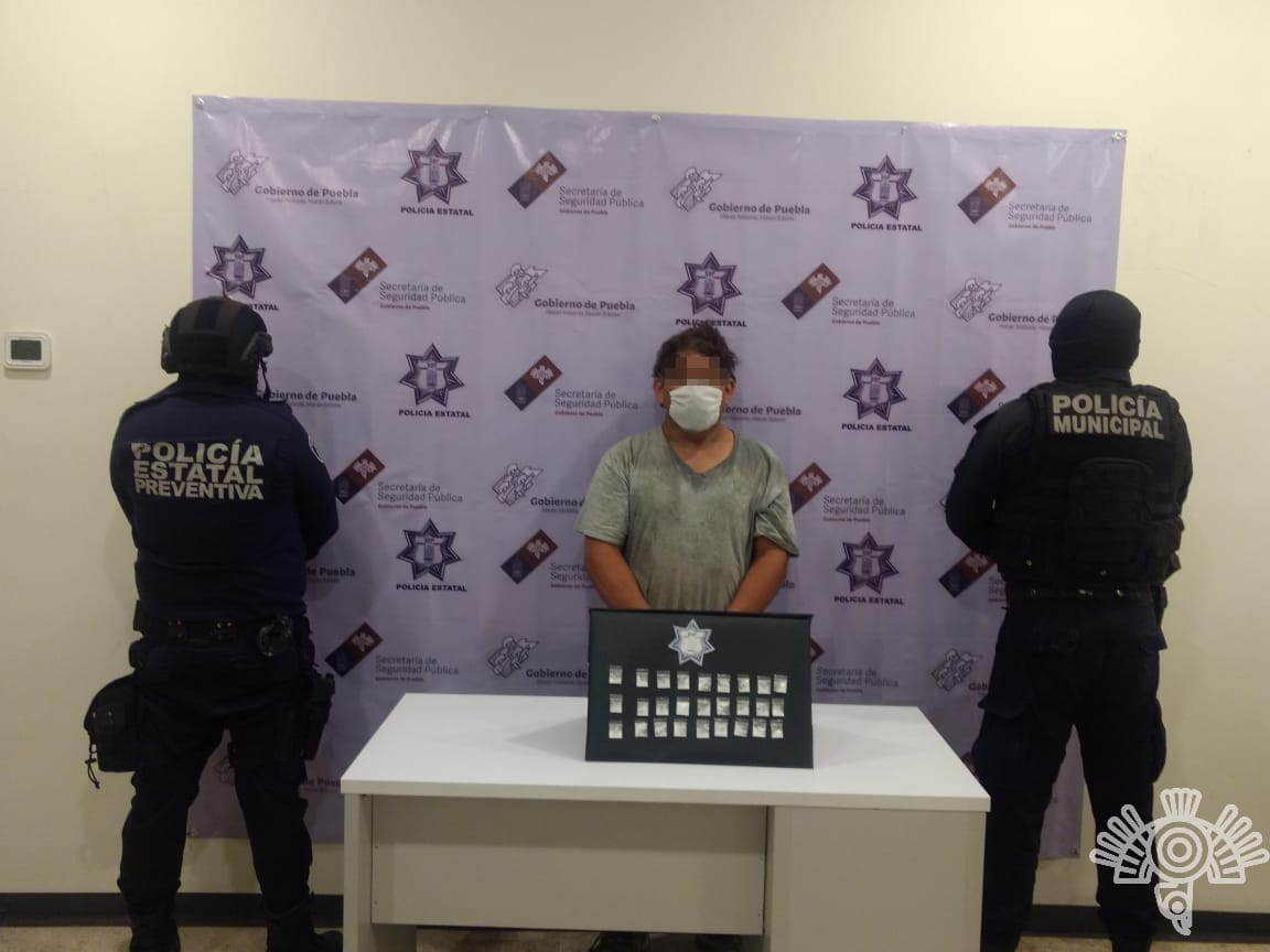Agarran con cocaína a El Diablo Toma Todo en Tehuacán