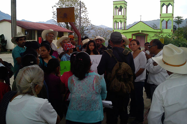 Comunidades de Tlapacoya protestan contra hidroeléctrica