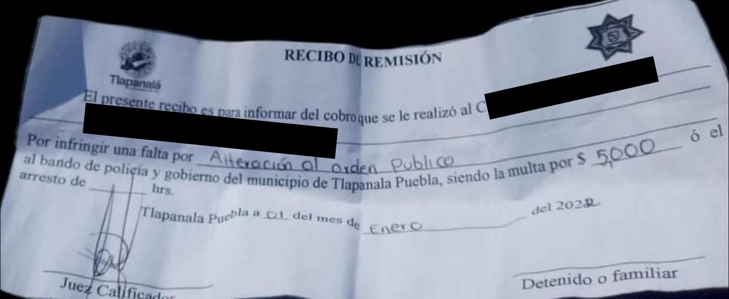 Denuncian a alcalde de Tlapanalá por cobrar multas excesivas  
