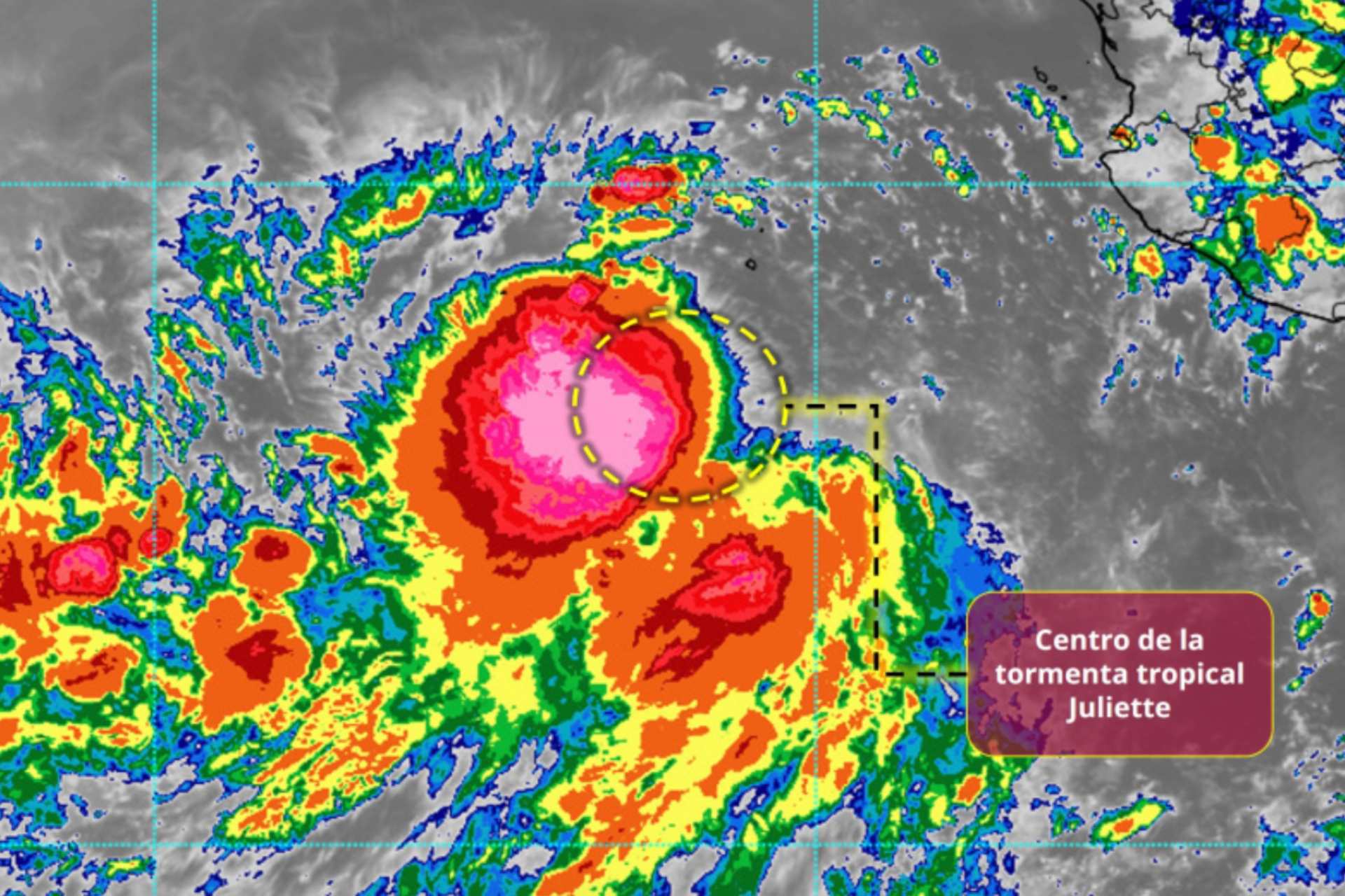 Se forma en el océano Pacífico la tormenta tropical Juliette