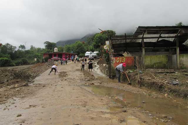 La tormenta le quitó el sueño a toda una comunidad de Huauchinango