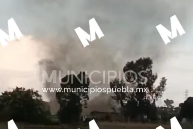 VIDEO La formación de un remolino alerta a vecinos de Texmelucan y Tepetitla