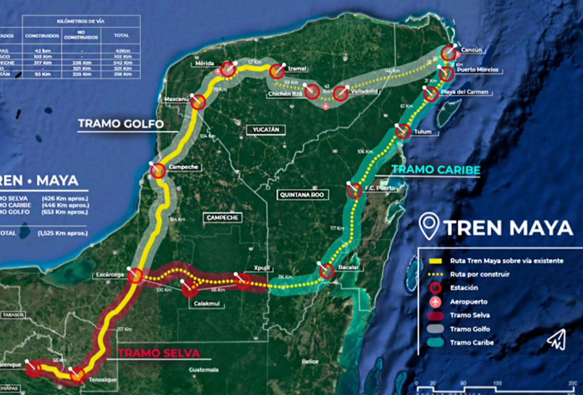 Juez otorga suspensión contra construcción de tramos del Tren Maya