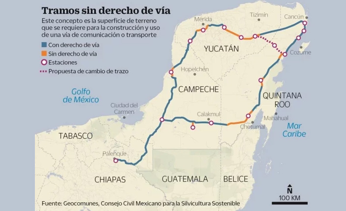 Por Tren Maya gobierno tendrá que comprar 34% de su ruta