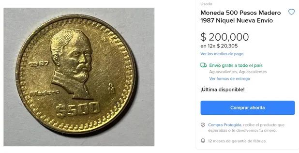 Busca tus viejos pesos, podrían valer hasta medio millón en Mercado Libre