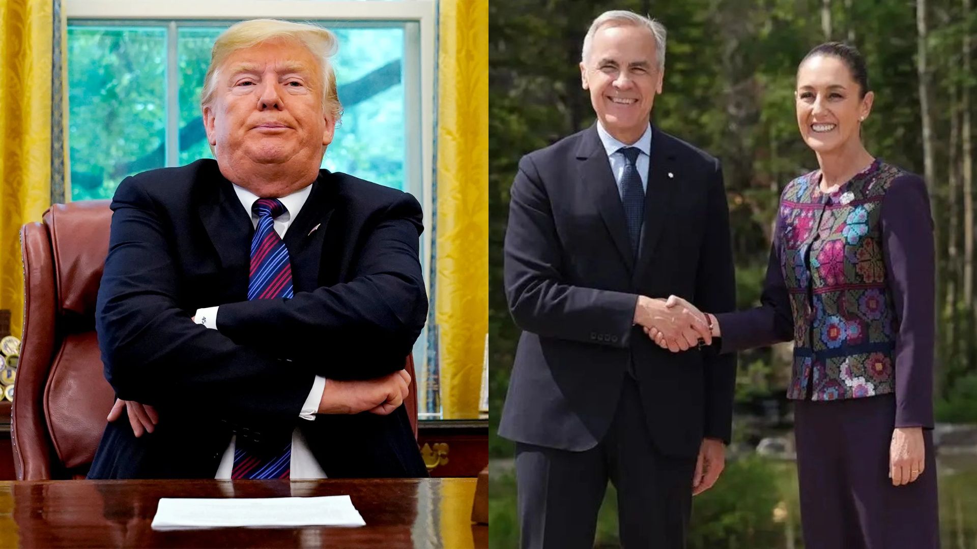 Trump afirma que los gobiernos de México y Canadá hacen lo que él les ordena 