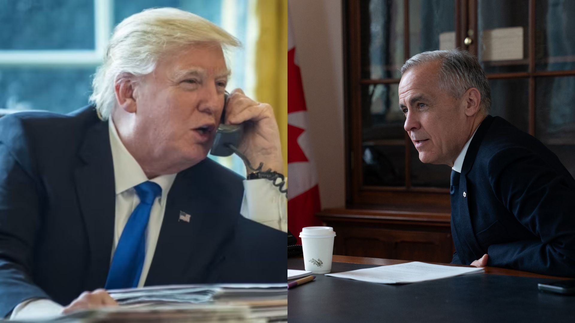 Trump y Carney sostuvieron llamada telefónica sobre disputas comerciales 