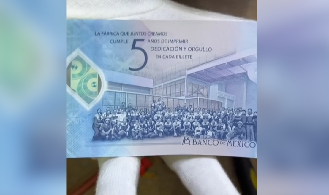 Lanzan billete conmemorativo de 5 pesos 