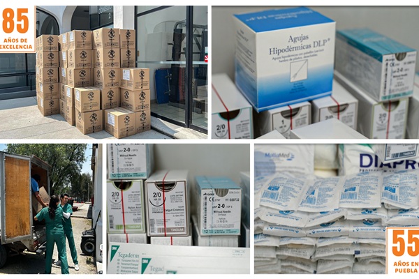 Dona la Udlap 73 mil jeringas a la Secretaría de Salud