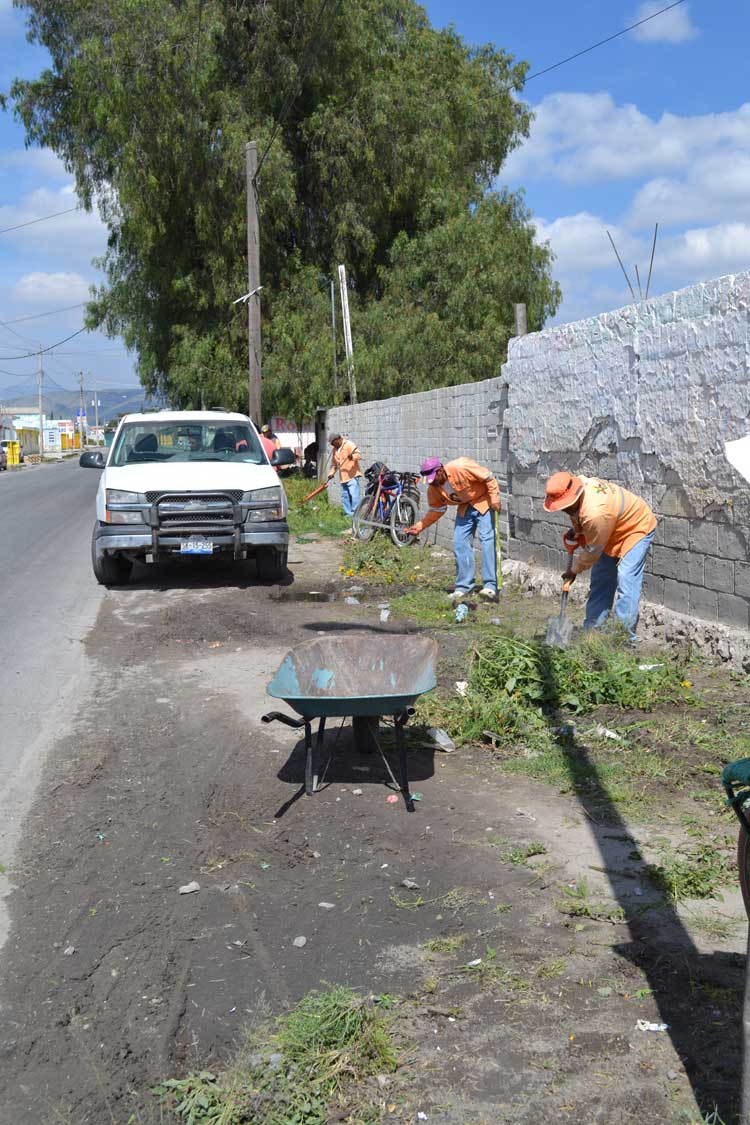 Implementan nuevo esquema de limpieza en Tepeaca