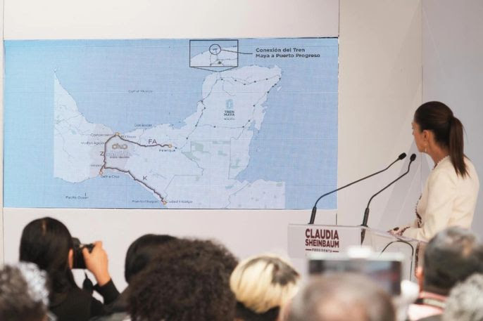 Sheinbaum anuncia ampliación del Tren Maya y del Tren Interoceánico             