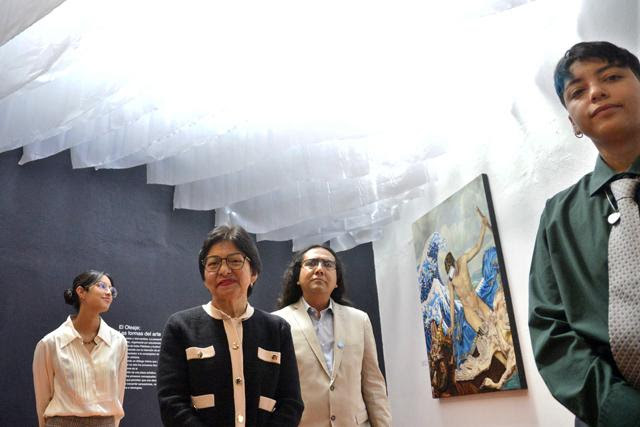 Inaugura Lilia Cedillo exposición El oleaje, las formas del arte en la BUAP