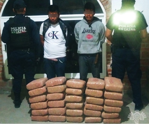 Caen Rubén y Jencen nada más con 50 kilos de marihuana