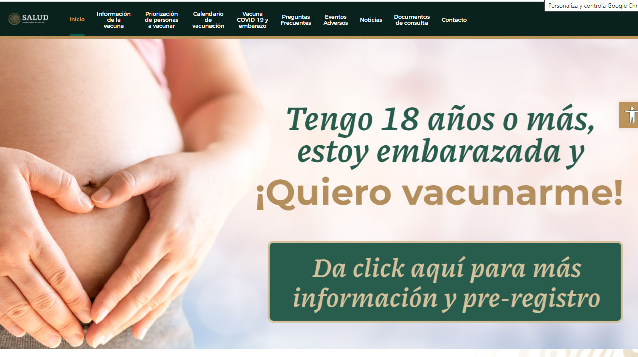 Si estás embarazada ya te puedes registrar para recibir vacuna covid