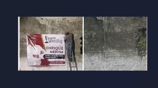 Denuncia aspirante de Morena a la alcaldía de Atlixco vandalismo con sus mantas