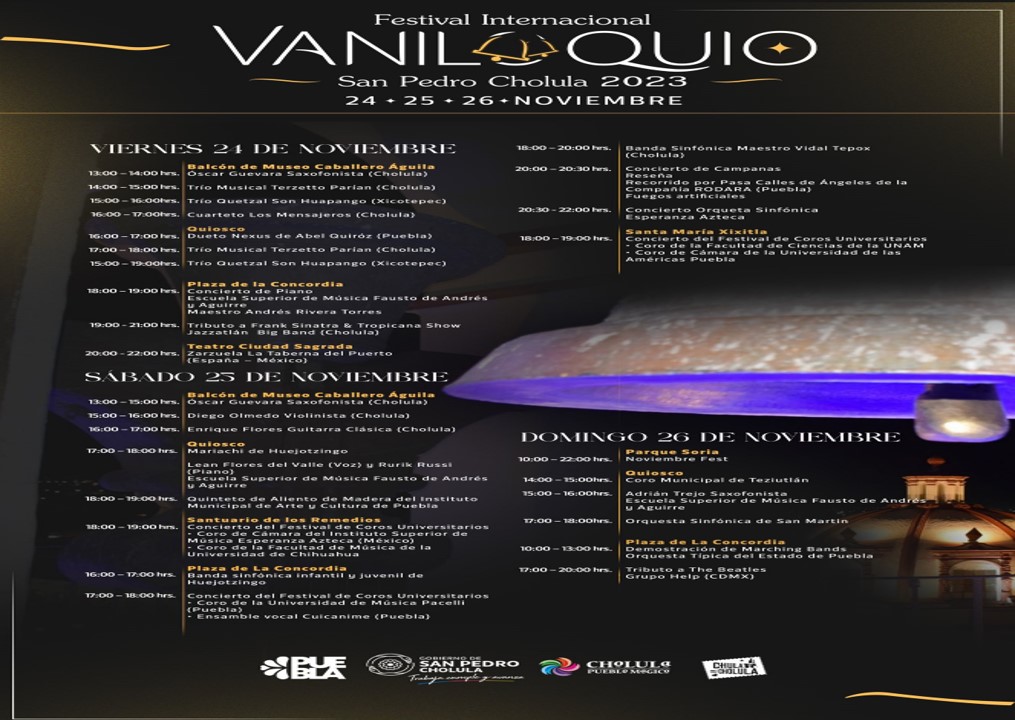 Gobierno de Cholula presenta las actividades del Festival Vaniloquio 2023