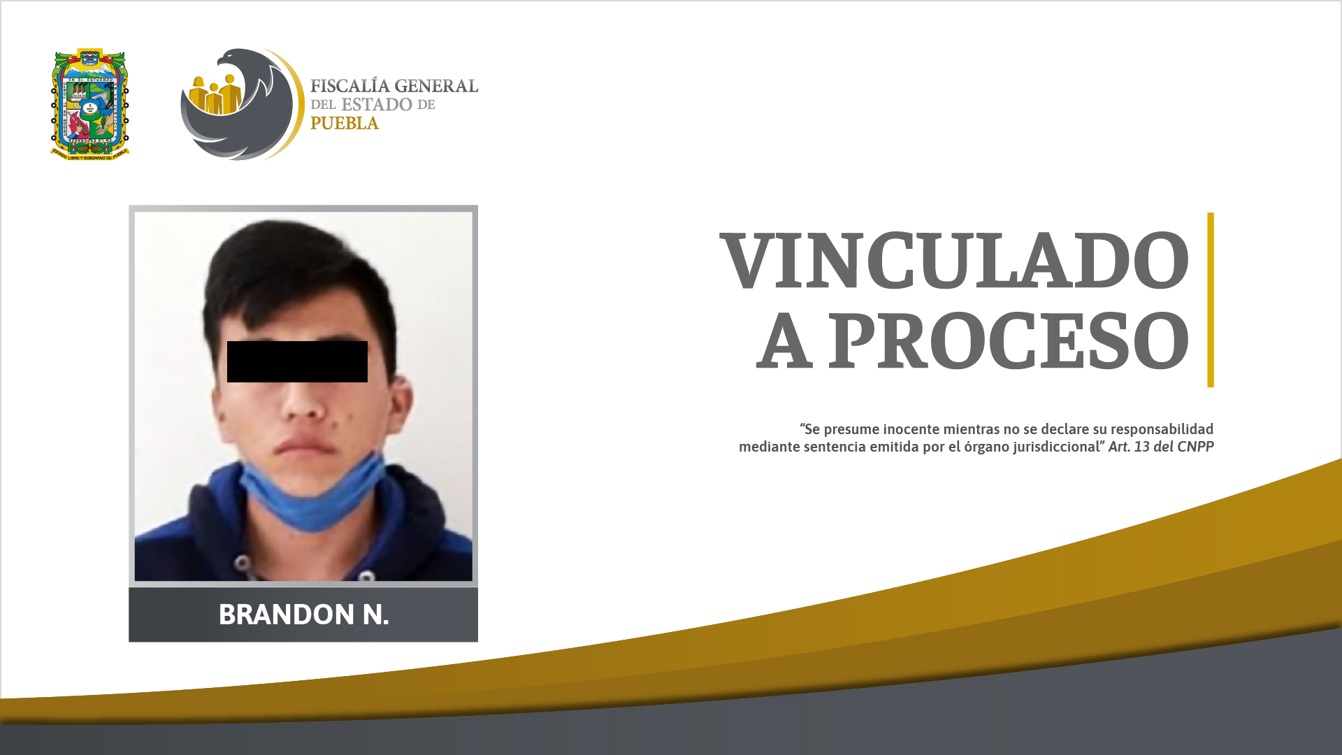 Vinculan a proceso a Brandon por violar a niño de 5 años en Texmelucan