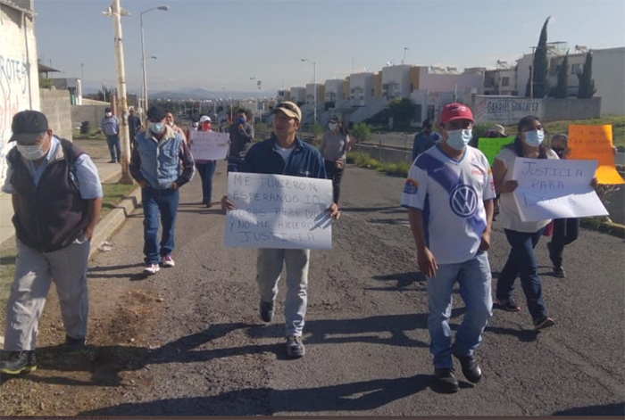 Marchan en Huejotzingo por liberación de sujeto que golpeó a niña