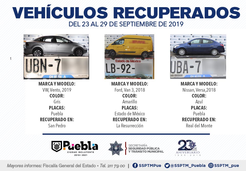 En una semana recuperan 8 vehículos robados en la capital