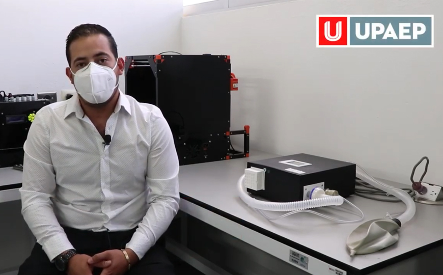 Estudiante de UPAEP diseña ventilador no invasivo vs Covid-19