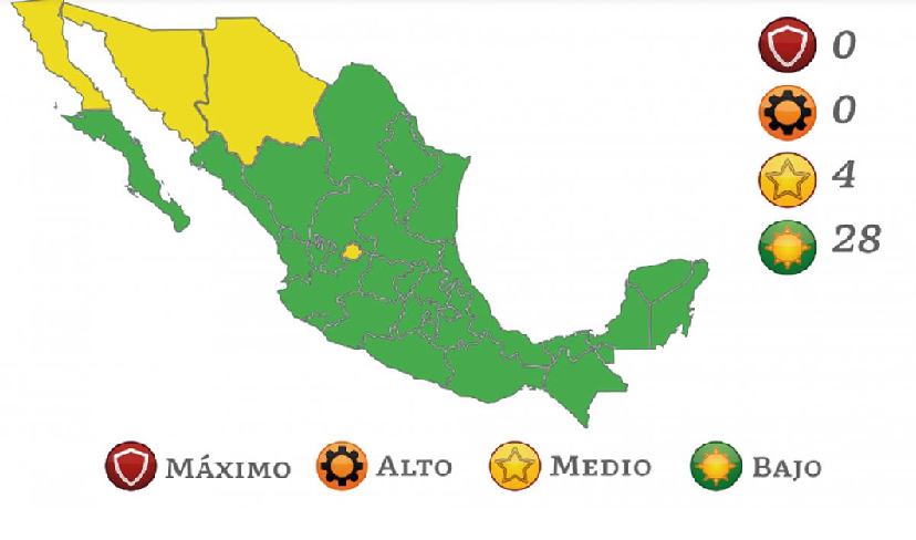 Semáforo Verde en la Ciudad de México por COVID-19 los próximos siete días