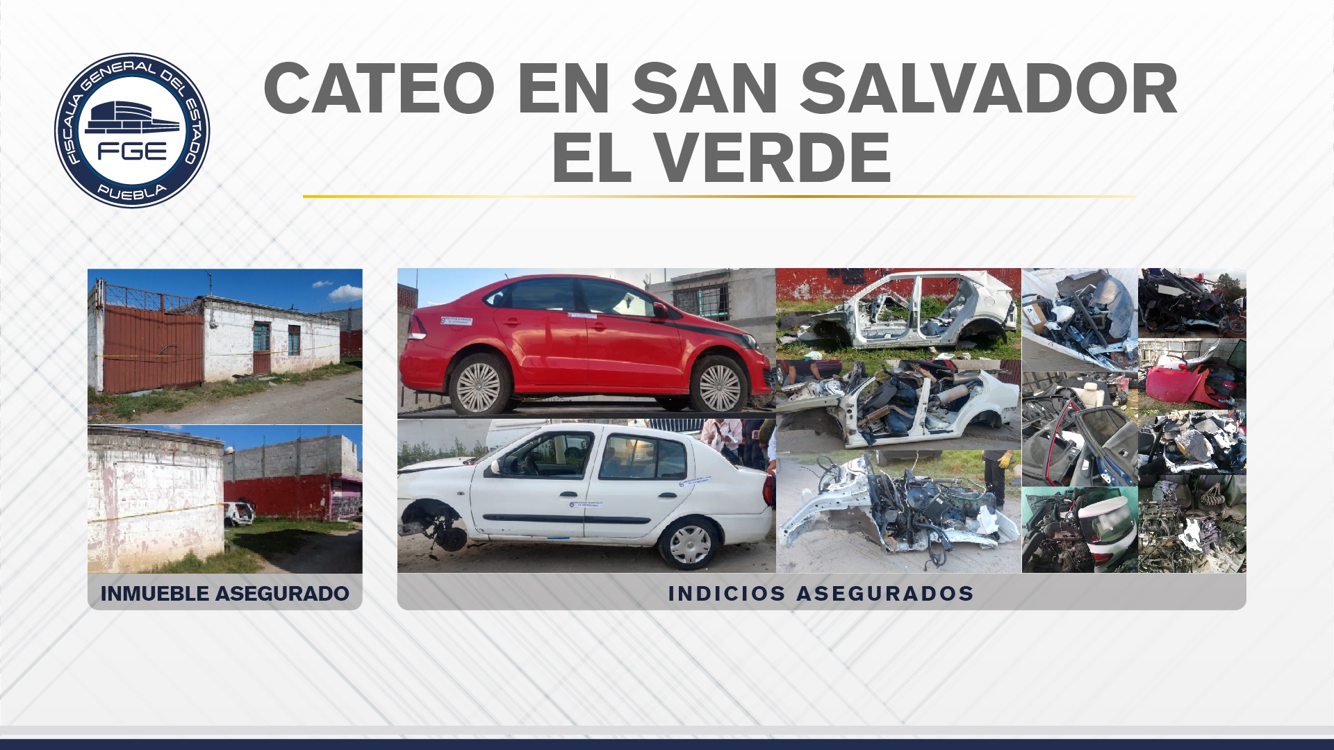 En cateo aseguran en San Salvador El Verde auto robado y autopartes