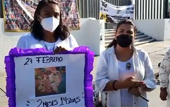 VIDEO Piden frente a la FGE de Puebla visibilizar la violencia vicaria