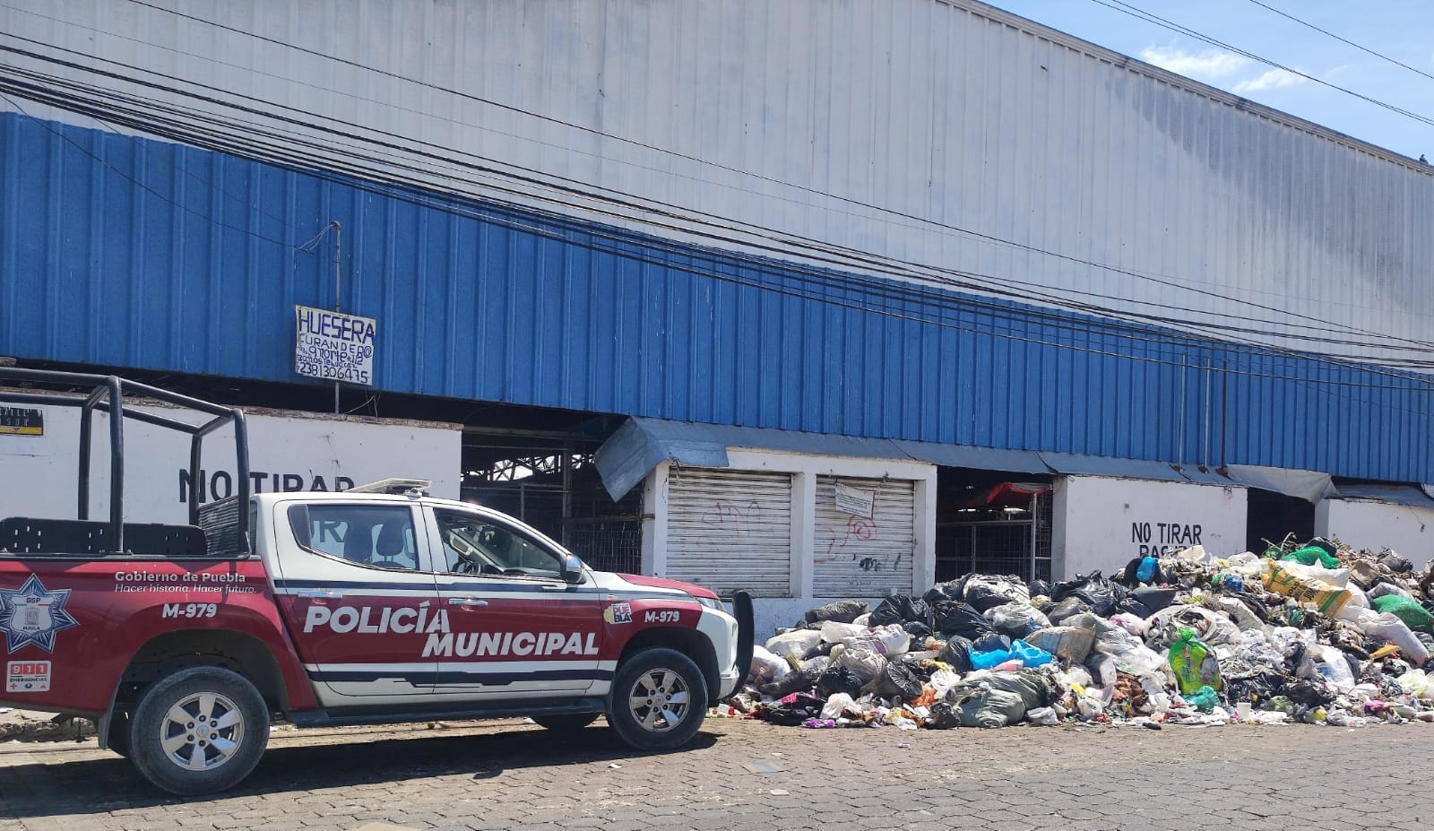 Seguridad Pública vigila el mercado La Purísima para frenar acumulación de basura 