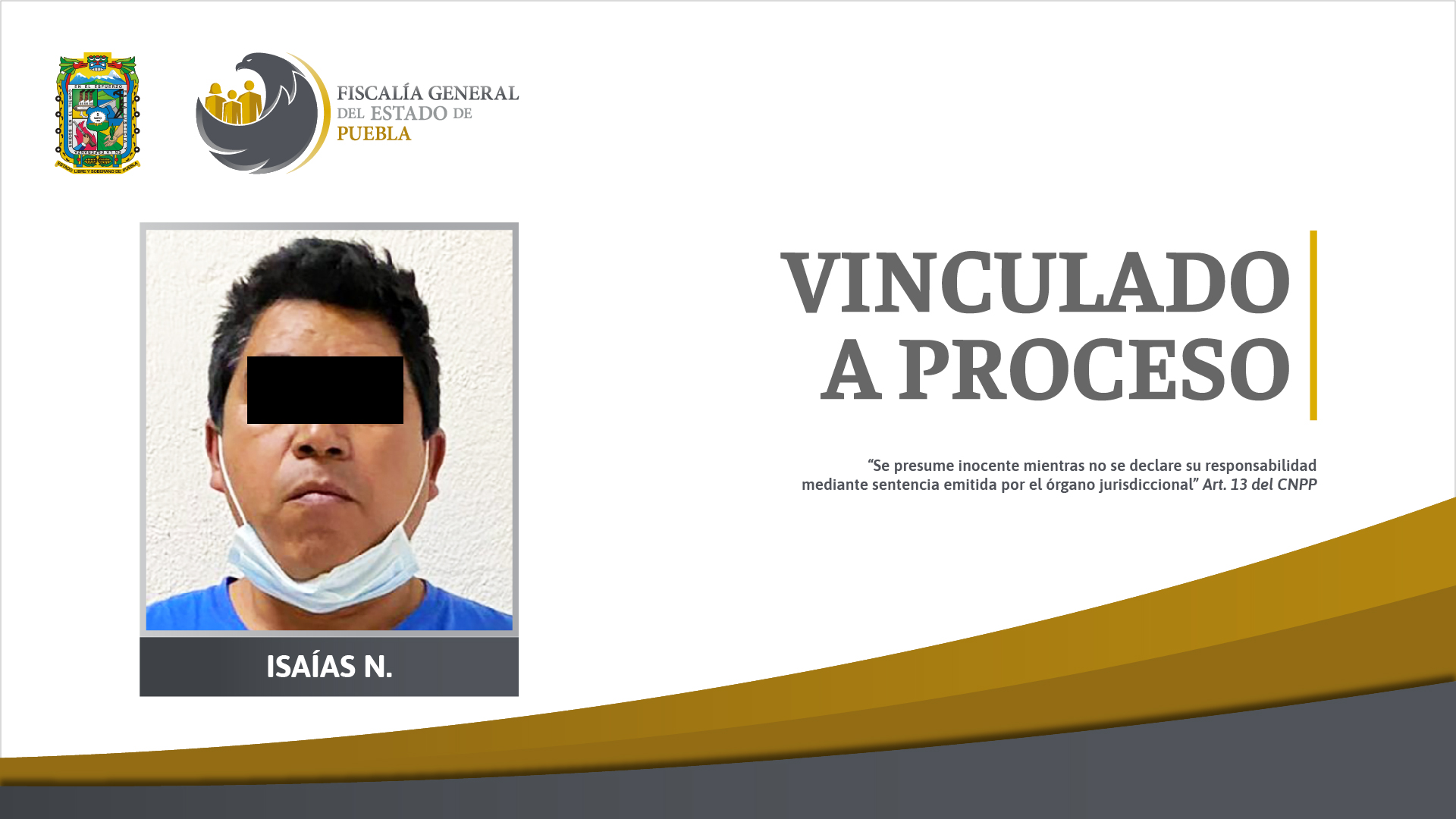 Envían a prisión a Isaías por violar a su vecino de 13 años en Puebla