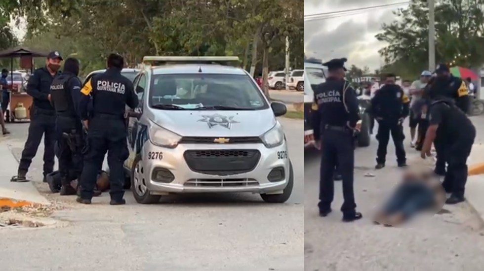 VIDEO Muere mujer al ser sometida por policías en Tulum
