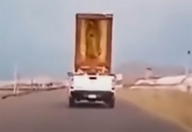 VIDEO Se les cae la virgen y mujer reacciona: Se los dije, HDSPM