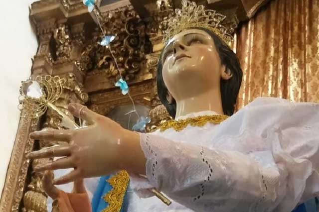 Ignora INAH daño por robo en imagen de la virgen en ex convento de Atlixco